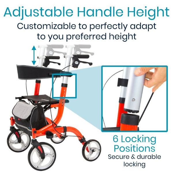 Everglide Rollator Walker w/ Seat Model S - Alive Mobility
